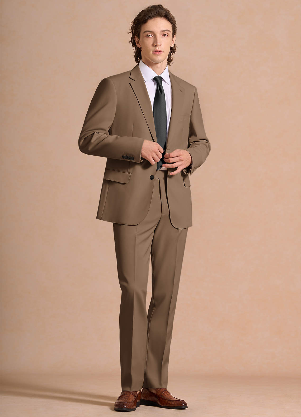 James Truffle Structured Stretch Suit | Suit Sets |Azazie