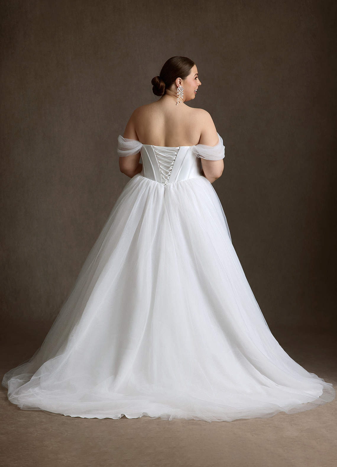 Azazie Adalyn Wedding Dresses Diamond White Ball-Gown Tulle Dress image17