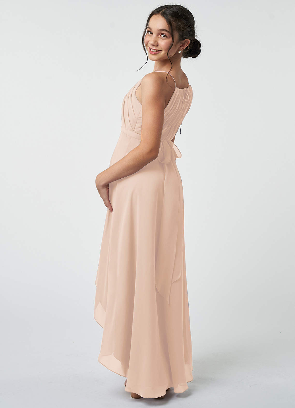 English Rose Azazie Oaklynn Junior Junior Bridesmaid Dresses | Azazie