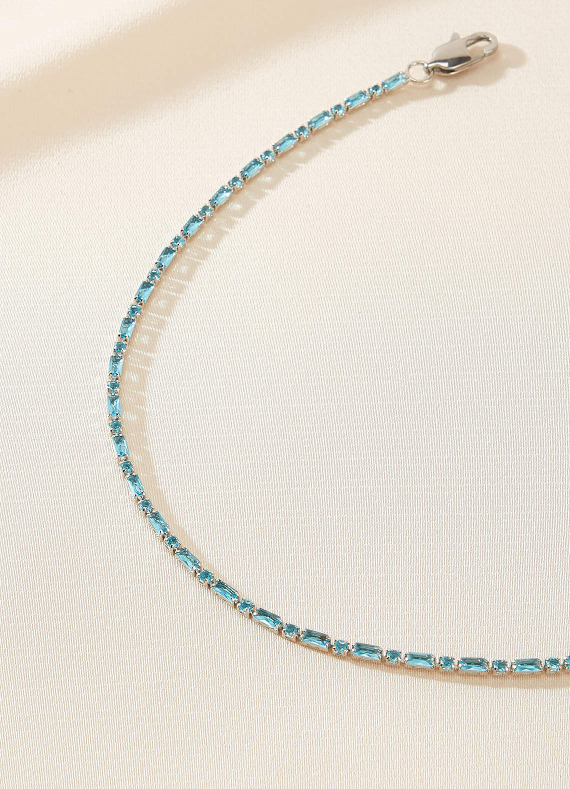 front Blue Mixed Stone Choker