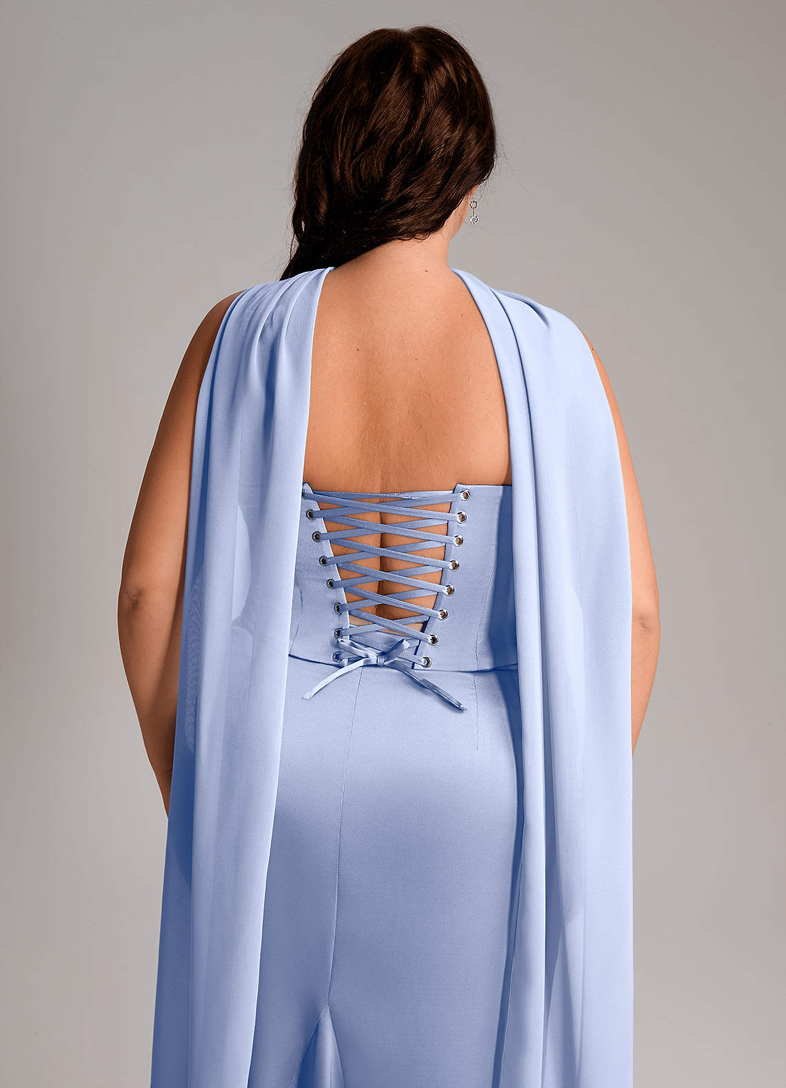 Azazie Sorrel Vestidos de madrinha de casamento Vestido Gelo de Cetim elástico de sereia com Sem alças image10