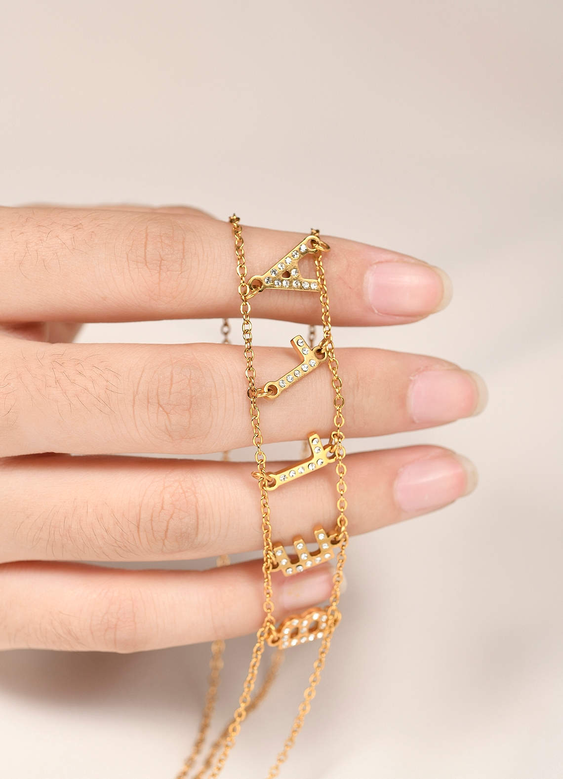 front Collier ras du cou avec nom personnalisé