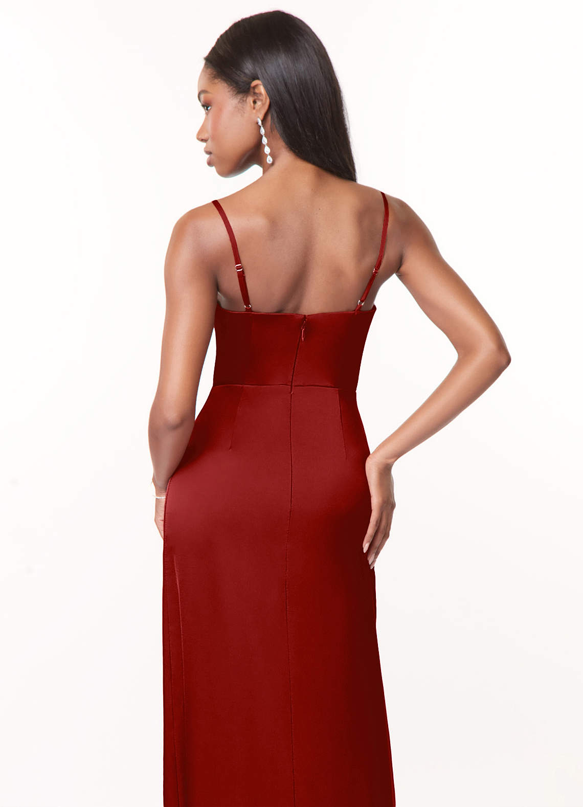 azazie maci stretch satin dress Azazie Maci Rosette Stretch Satin Bridesmaid Dresses