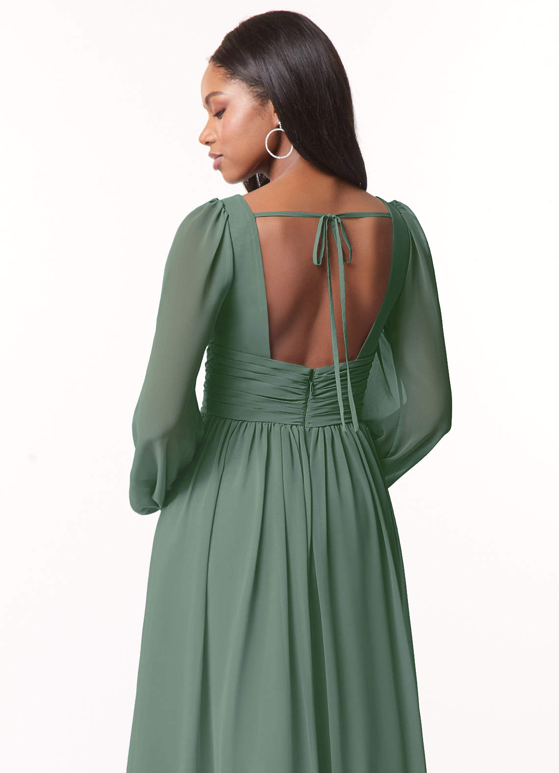 ELVENE  Chiffon Long Sleeve Bridesmaid Dress – Envious Bridal & Formal