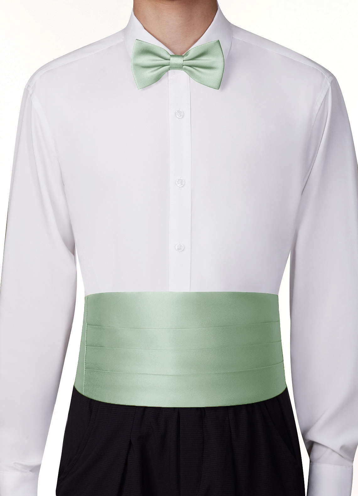 front Classic Matte Satin Cummerbund