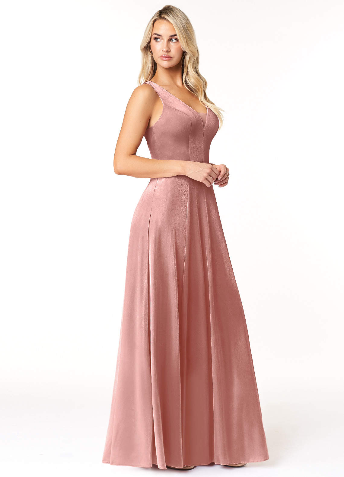Dusty Rose Azazie Sommer Velvet Dress Bridesmaid Dresses | Azazie