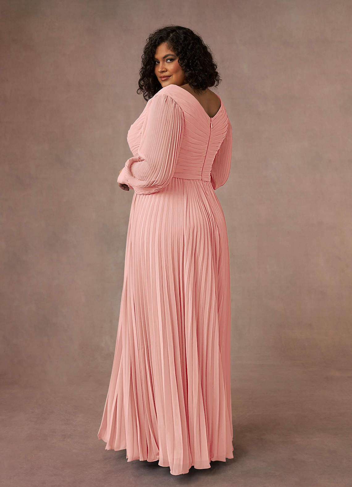 Azazie Zina Mother of the Bride Dresses Rosette A-Line Pleated Chiffon Dress image9