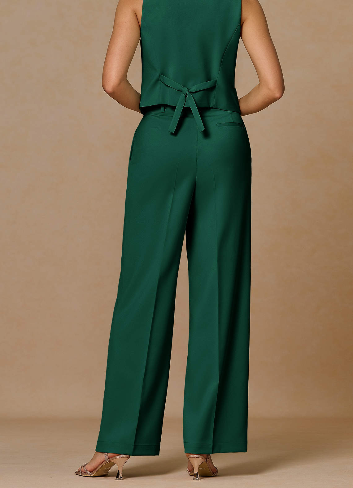 front Rowan Emerald Refined Weave Performance pants