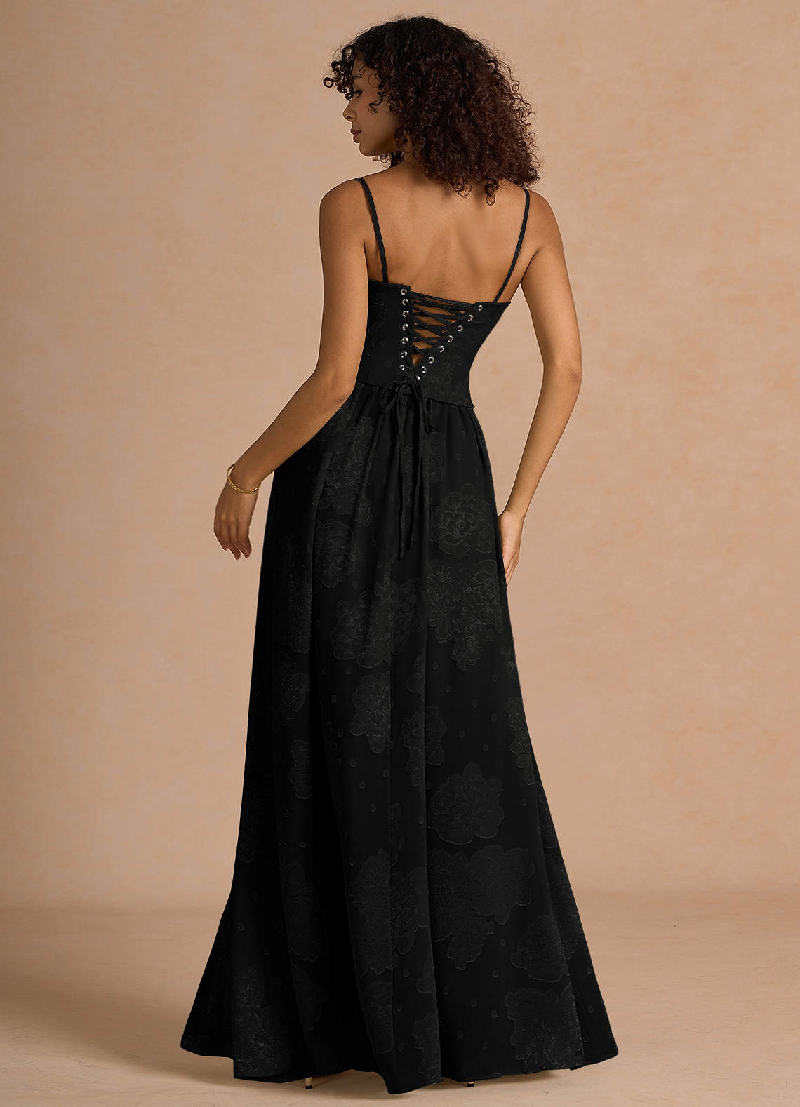 Isaura Black Maxi Dress | Azazie