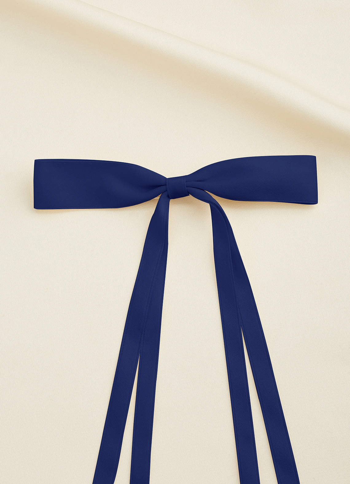 front Satin Bow Hair Clips