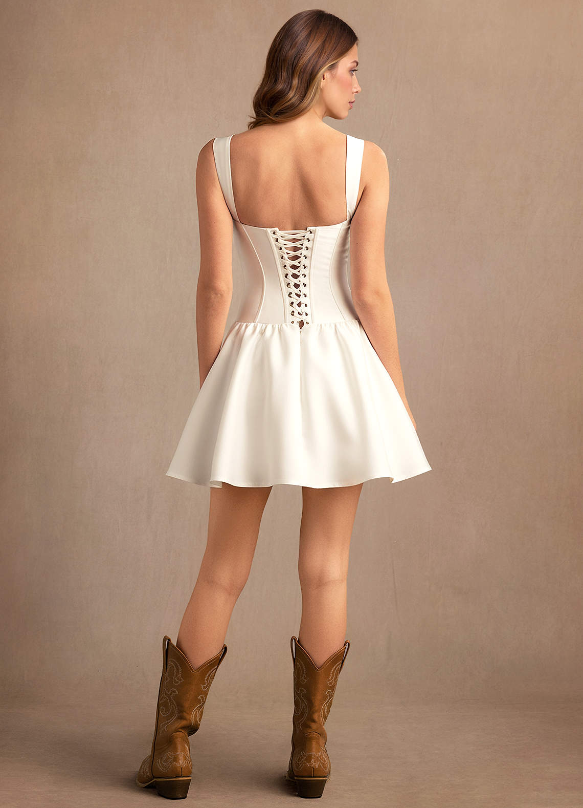 adoration mini dress cream Cream Embroidered Lace Sleeveless Mini Dress