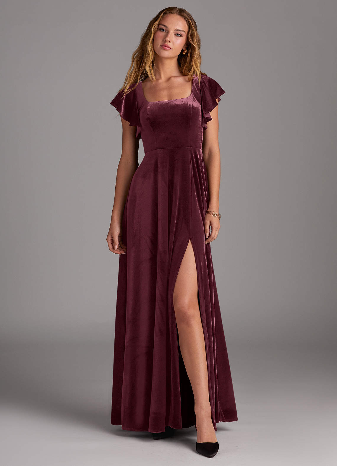 raspberry bridesmaid dress Alex Evenings Petite main image 1