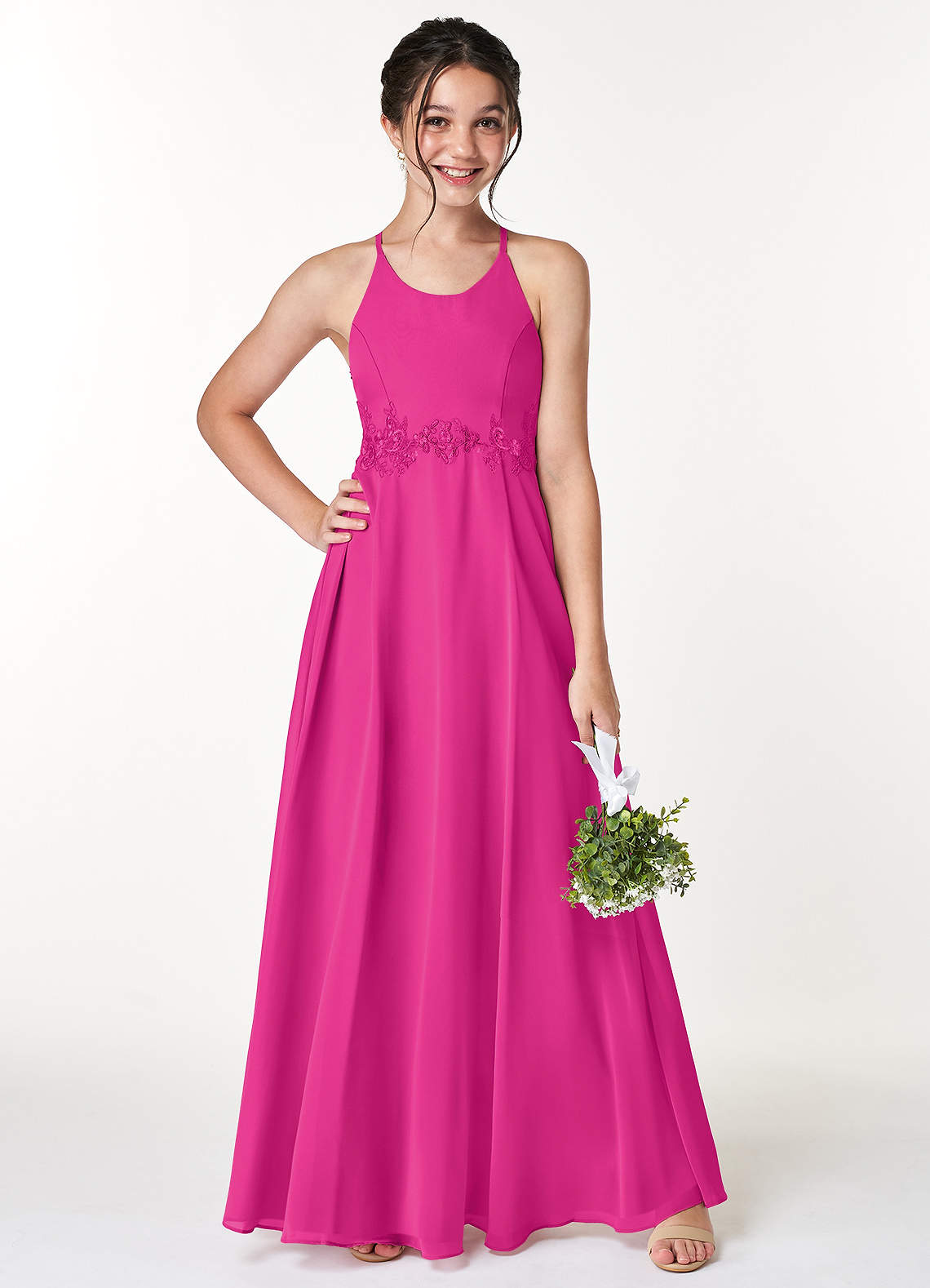 Cheap Junior Bridesmaid Dresses Fuschia