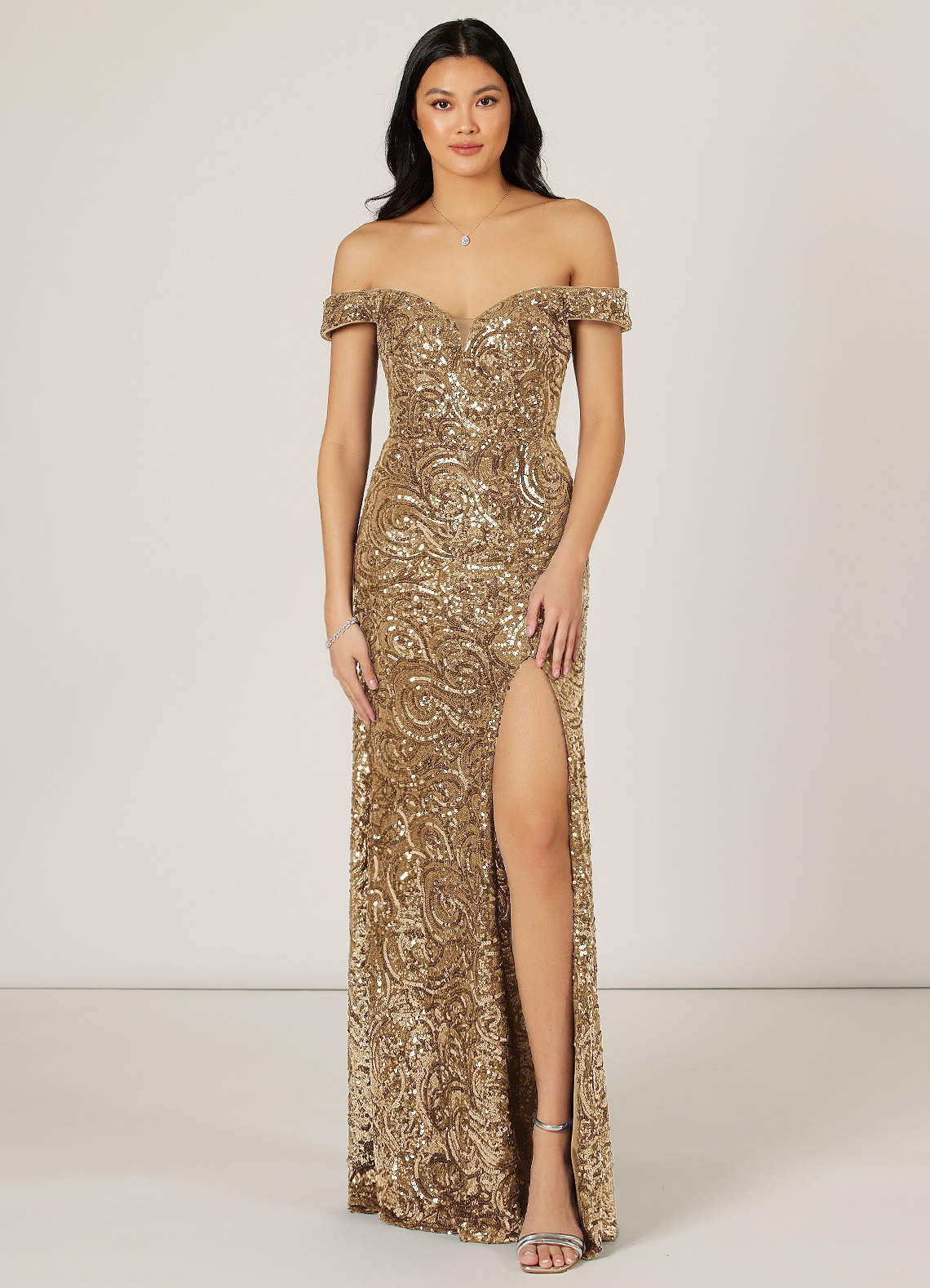 Azazie sequin outlet dress