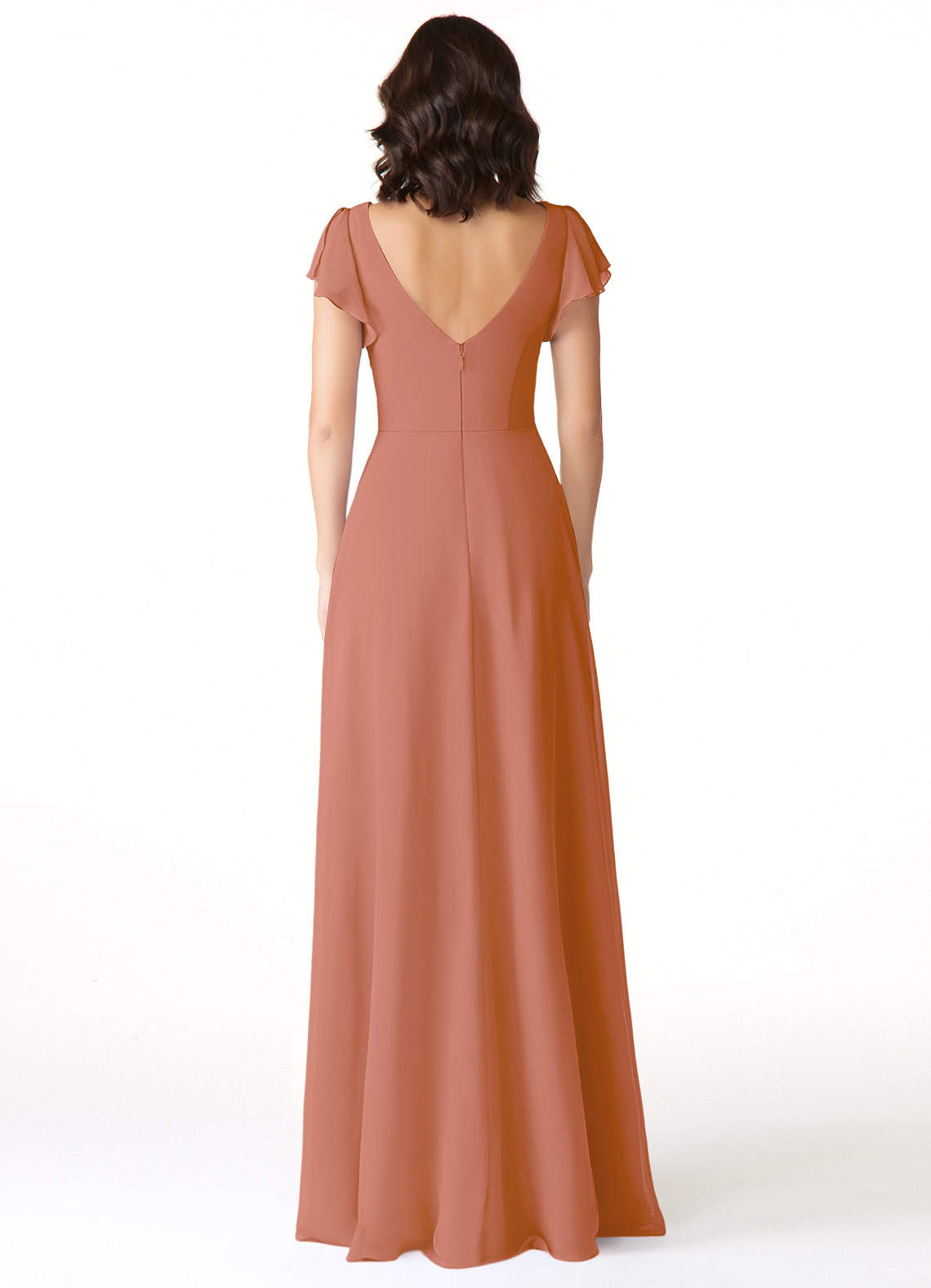 Azazie Omari Bridesmaid Dresses MAI TAI A-Line Chiffon Dress image1