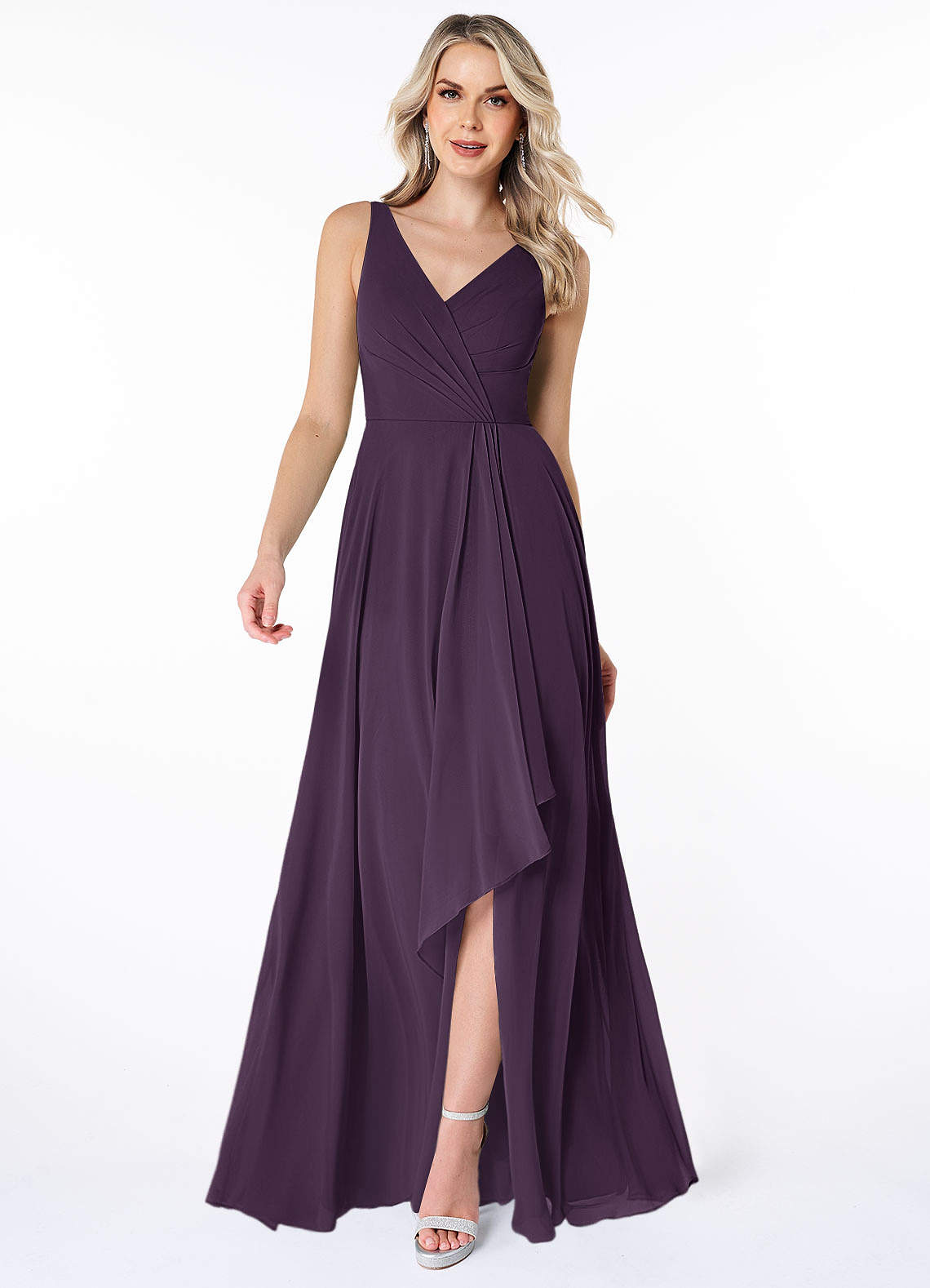 green bohemian bridesmaid dresses BABARONI Halter Chiffon Maxi Dress of Bridesmaid Olive Green, Olive Green / US0