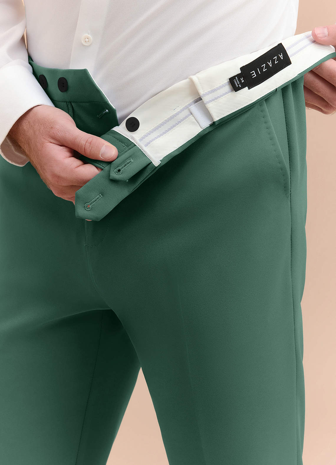 front James Eucalyptus Structured Stretch Dress Pants