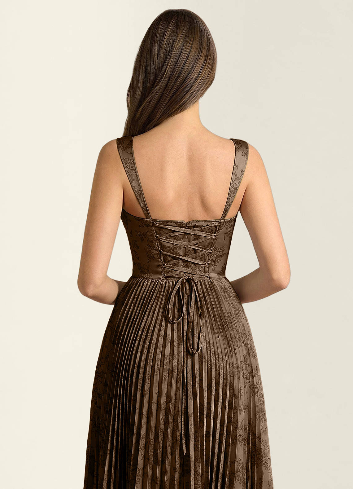 brown lace corset dress Brown Beaded Lace Mermaid Gown: Custom Corset Evening Dress