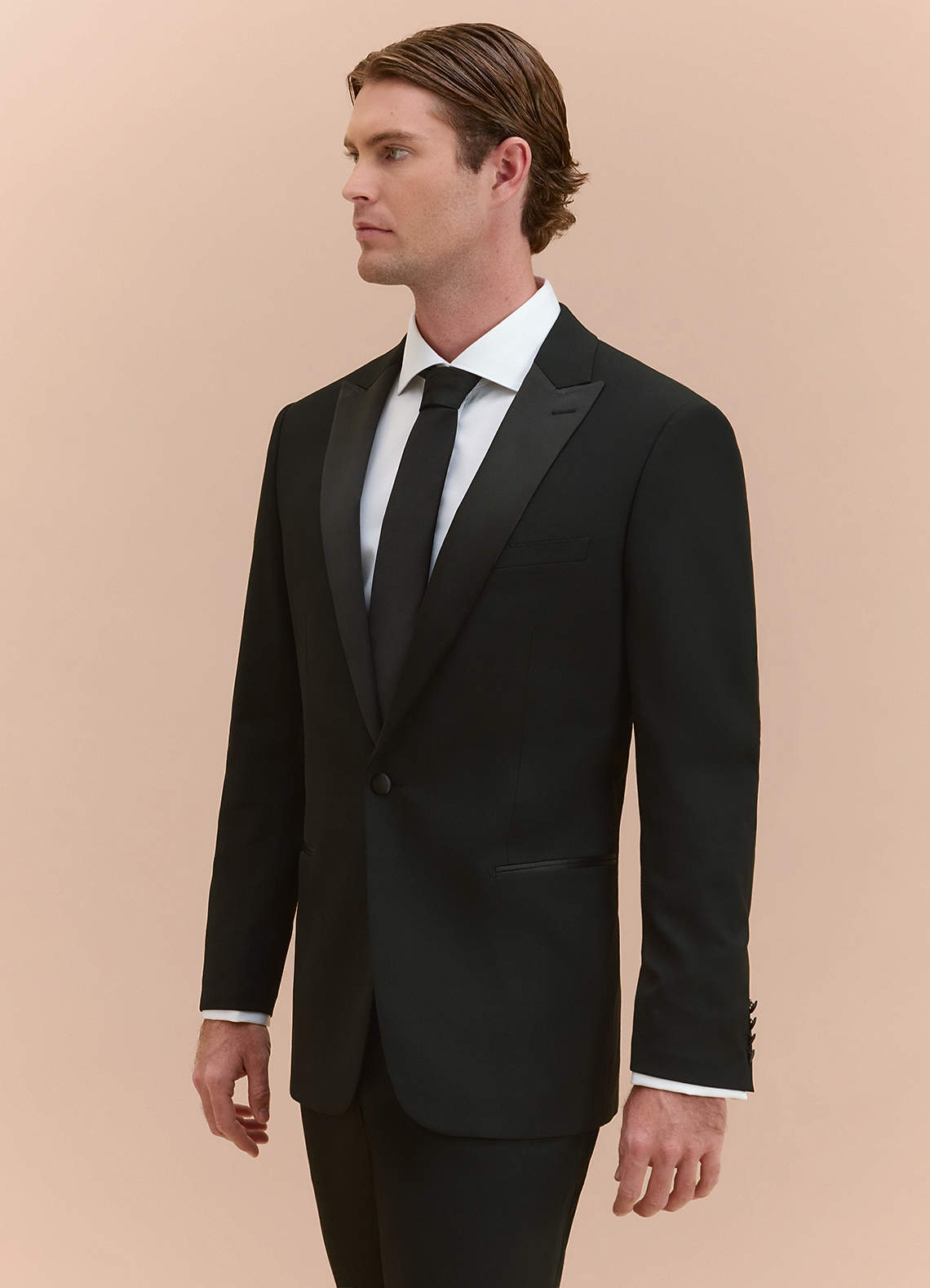 front Hudson Black Peak Lapel Tuxedos Jacket