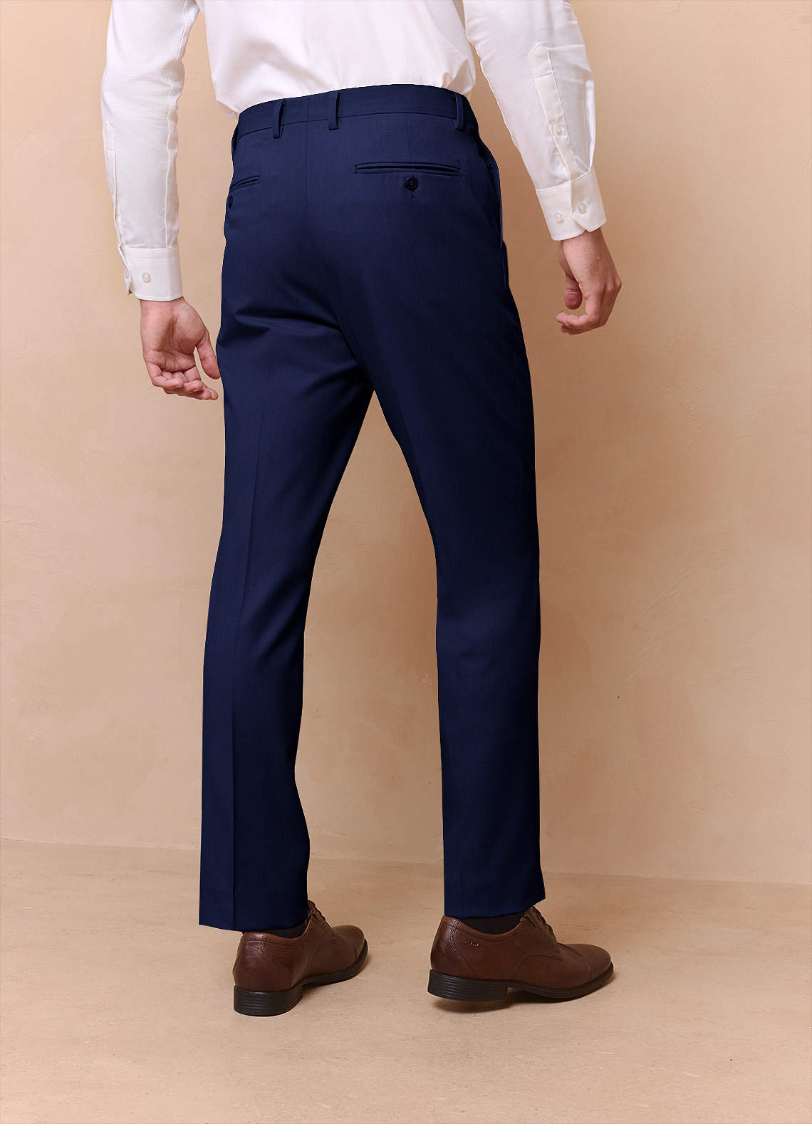 Azazie Blue Wool Blend Slim Men's Wedding Suit Pants Size 36 Short Azazie Blue Wool Blend Slim Men's Wedding Suit Pants Size 36 Short