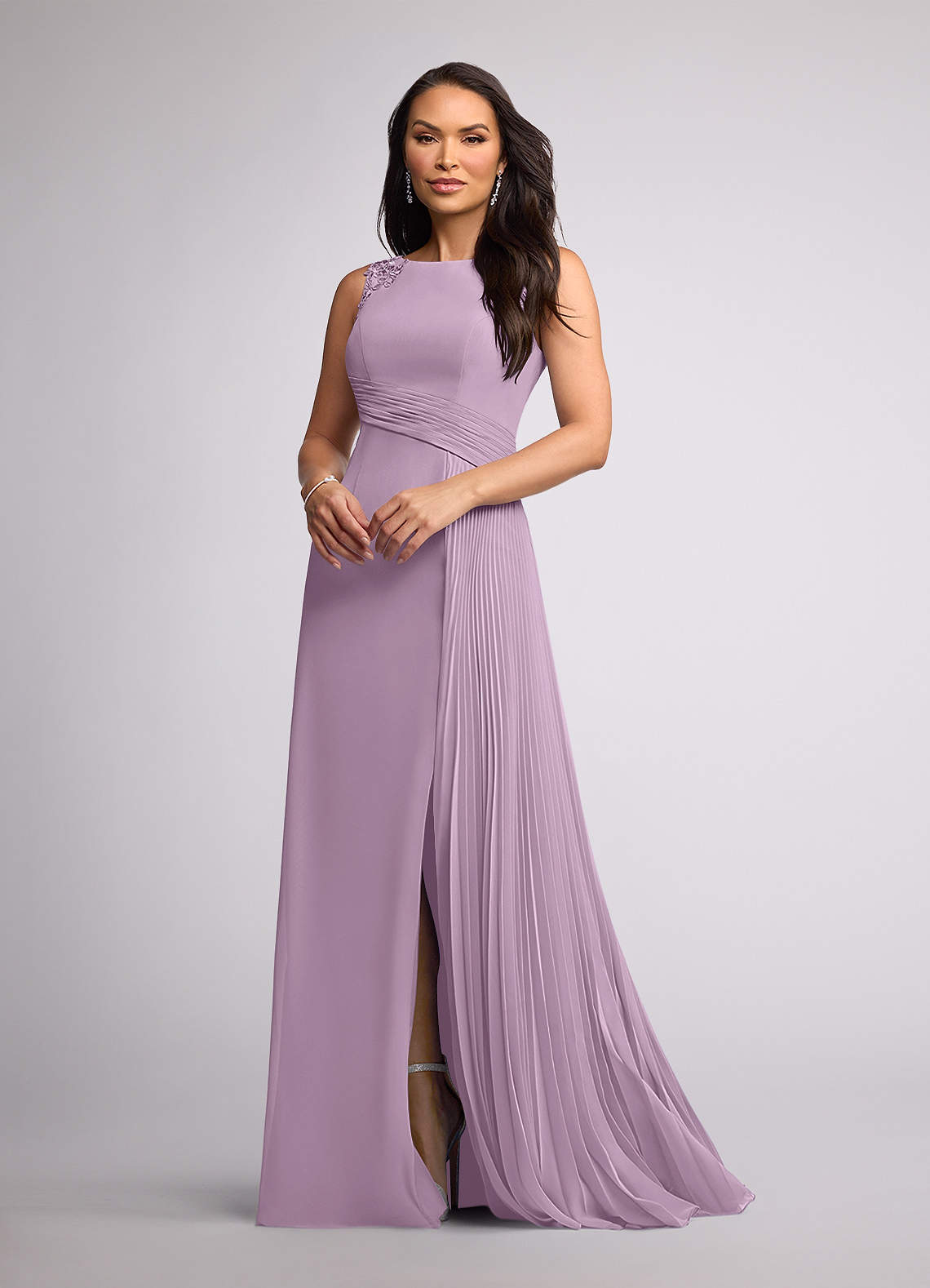 Azazie Galvan Mother of the Bride Dresses Wisteria A-Line Sequins Chiffon Dress image1