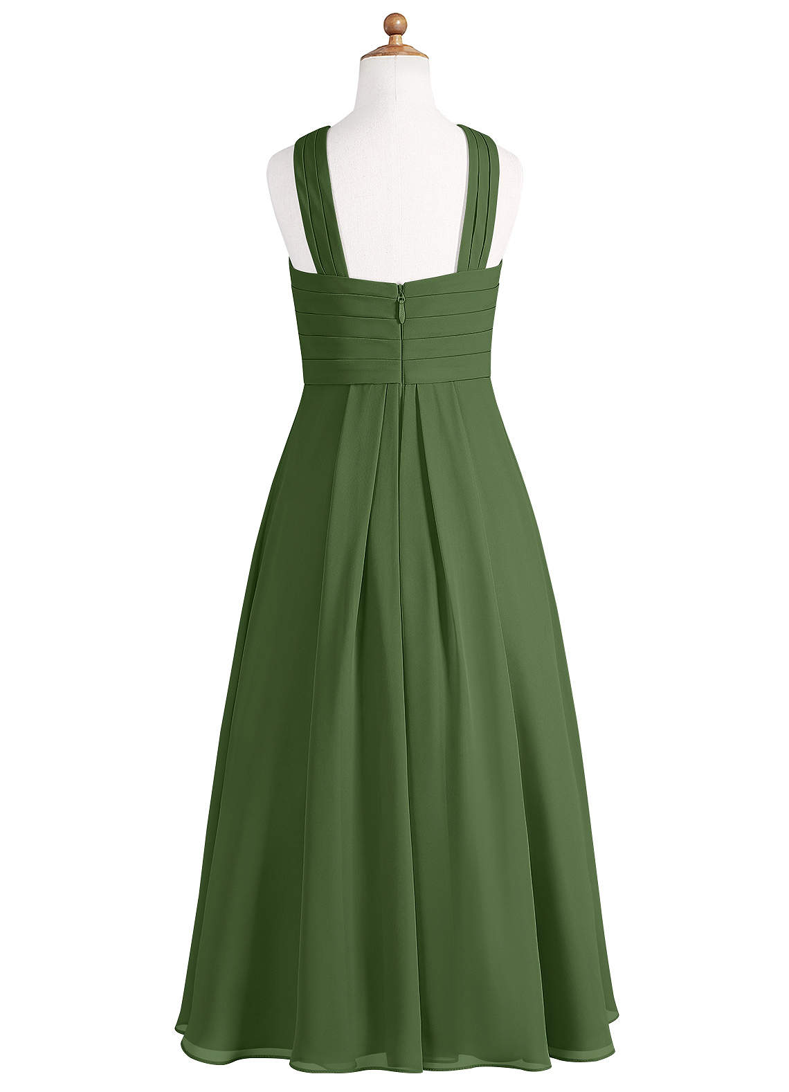 Olive Green Formal Dress for Juniors