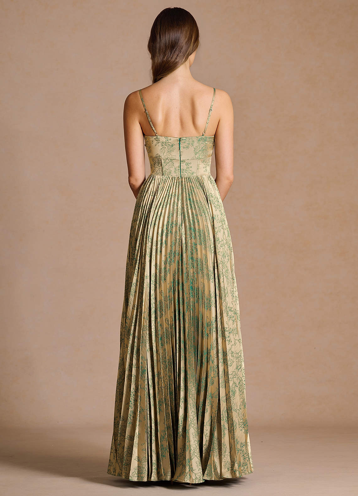 green and brown dressing gown Vesper Maxi Dress tie heavy and warm