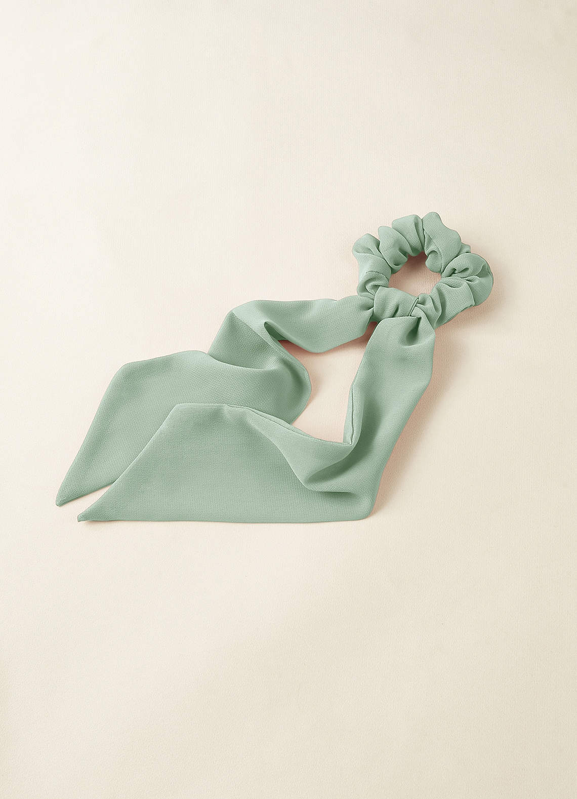 front Matching Color Chiffon Hair Scarf Scrunchie