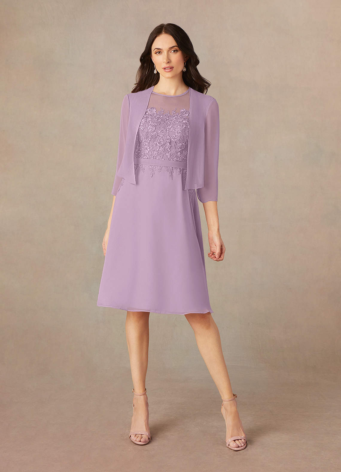 Azazie Klaus Mother of the Bride Dresses Wisteria A-Line Scoop Sequins Chiffon Dress image1