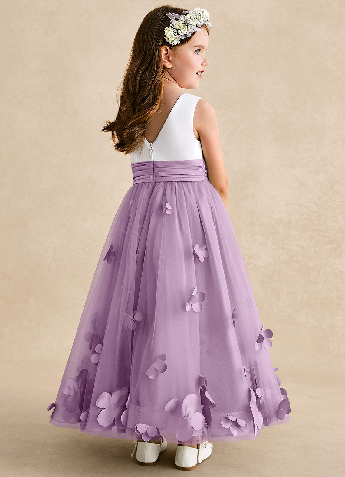 Azazie Vi Wisteria A-Line Sleeveless Tulle Dress Azazie CA