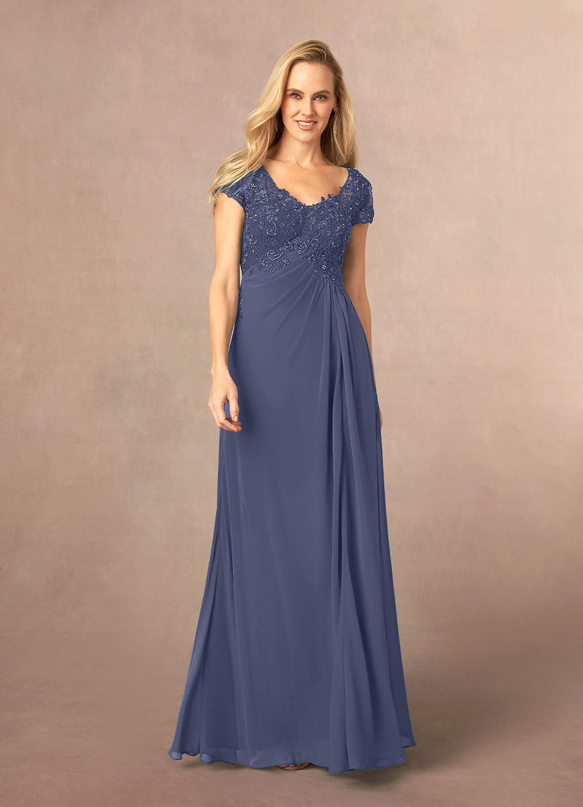 Azazie Jetta Mother of the Bride Dresses Stormy A-Line Sequins Chiffon Dress image1