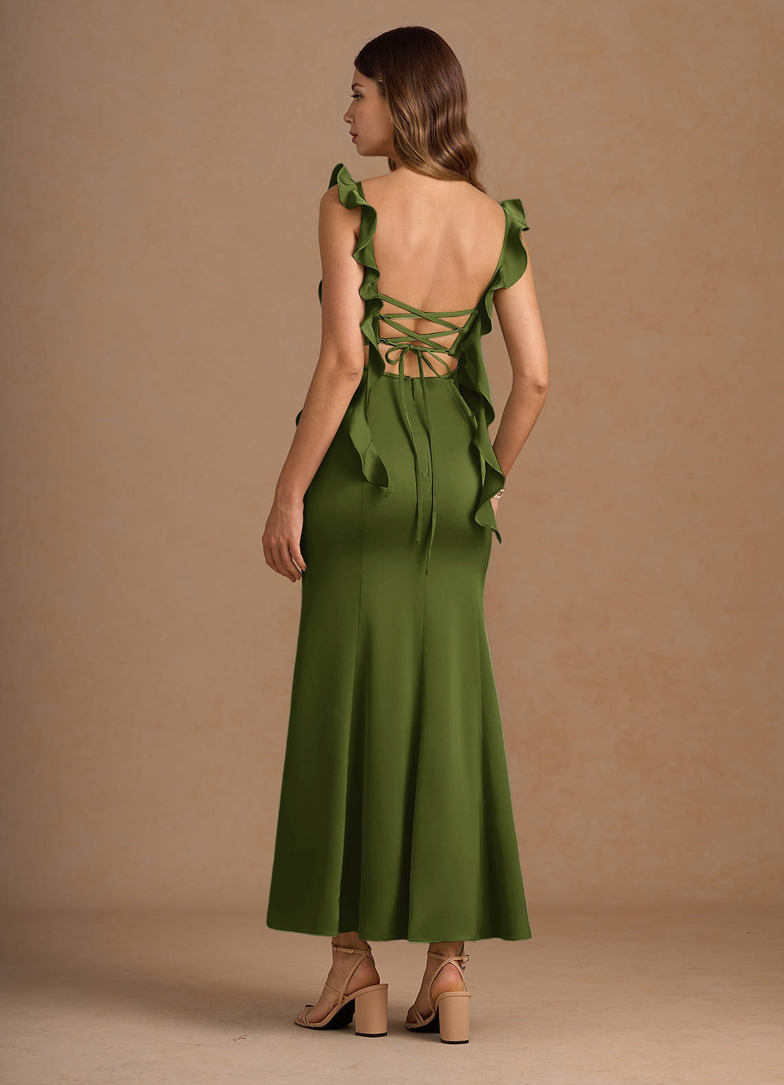 Lilibet Olive Green Maxi Dress Ready to Ship | Azazie