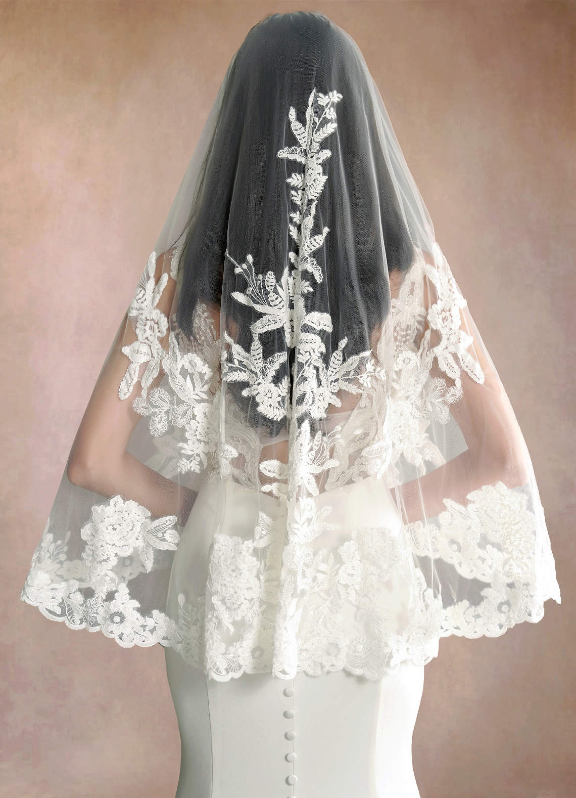 front Charity Lace Hip Veil