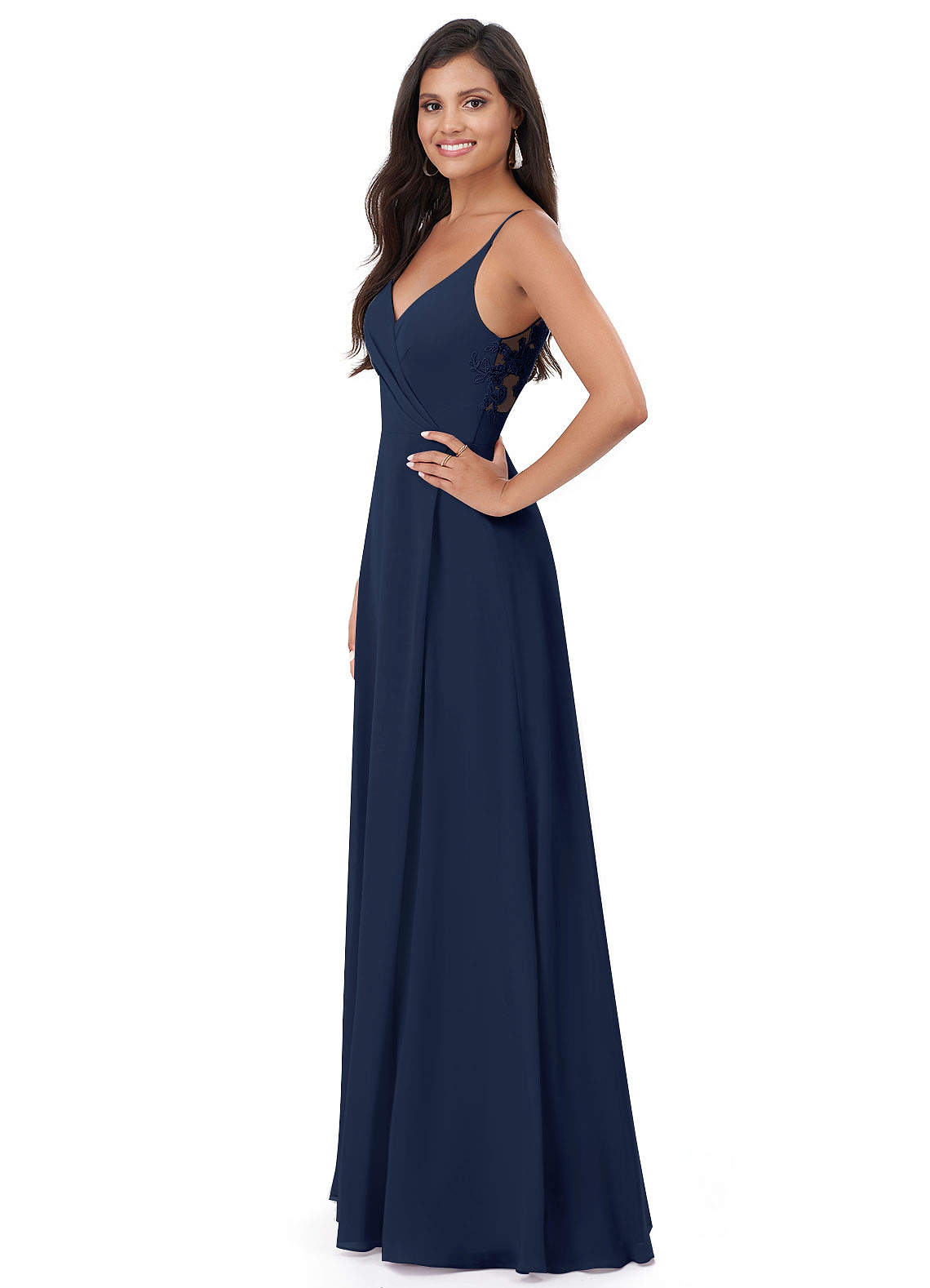 simply dresses navy blue Azazie Lennon