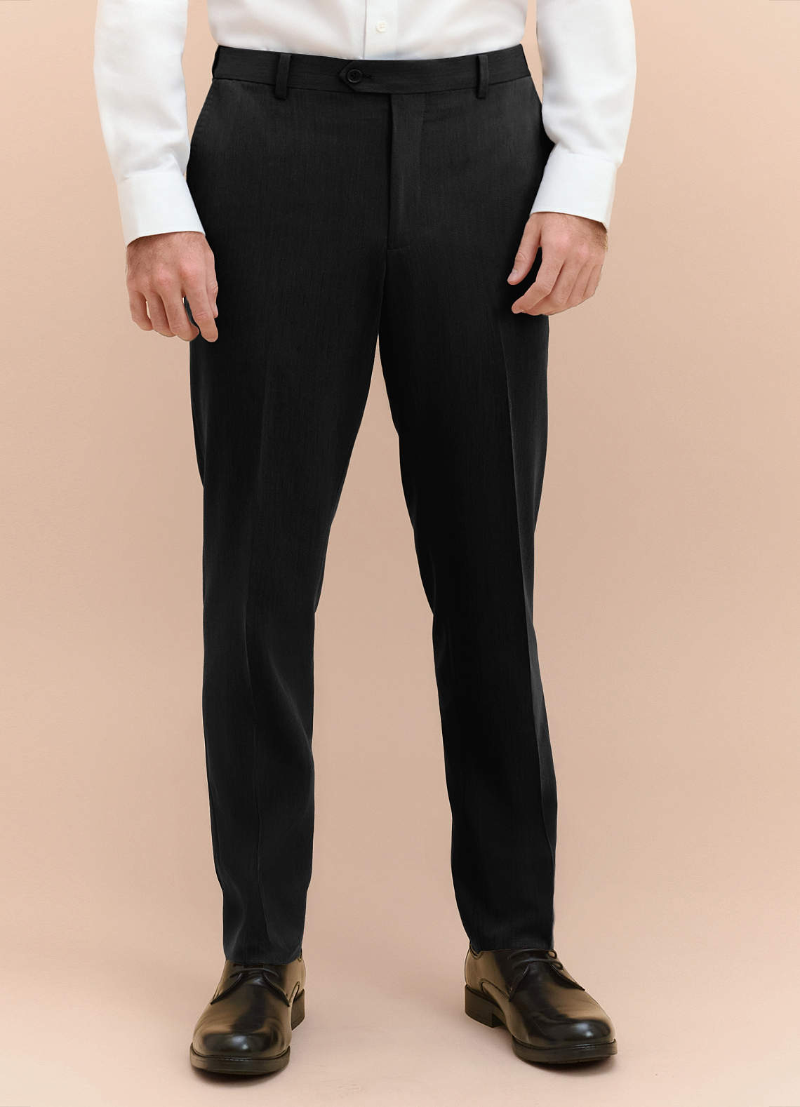 front William Black Comfort Blend Dress Pants