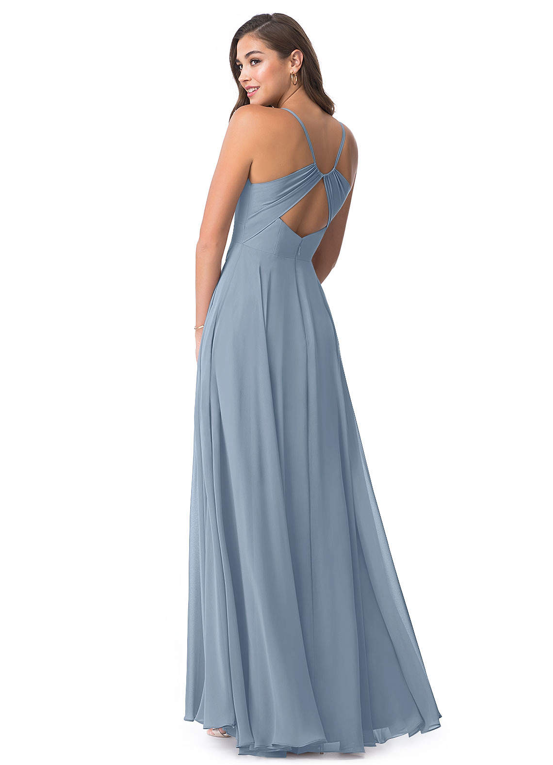 Dusty Blue Azazie Avelina Bridesmaid Dresses | Azazie