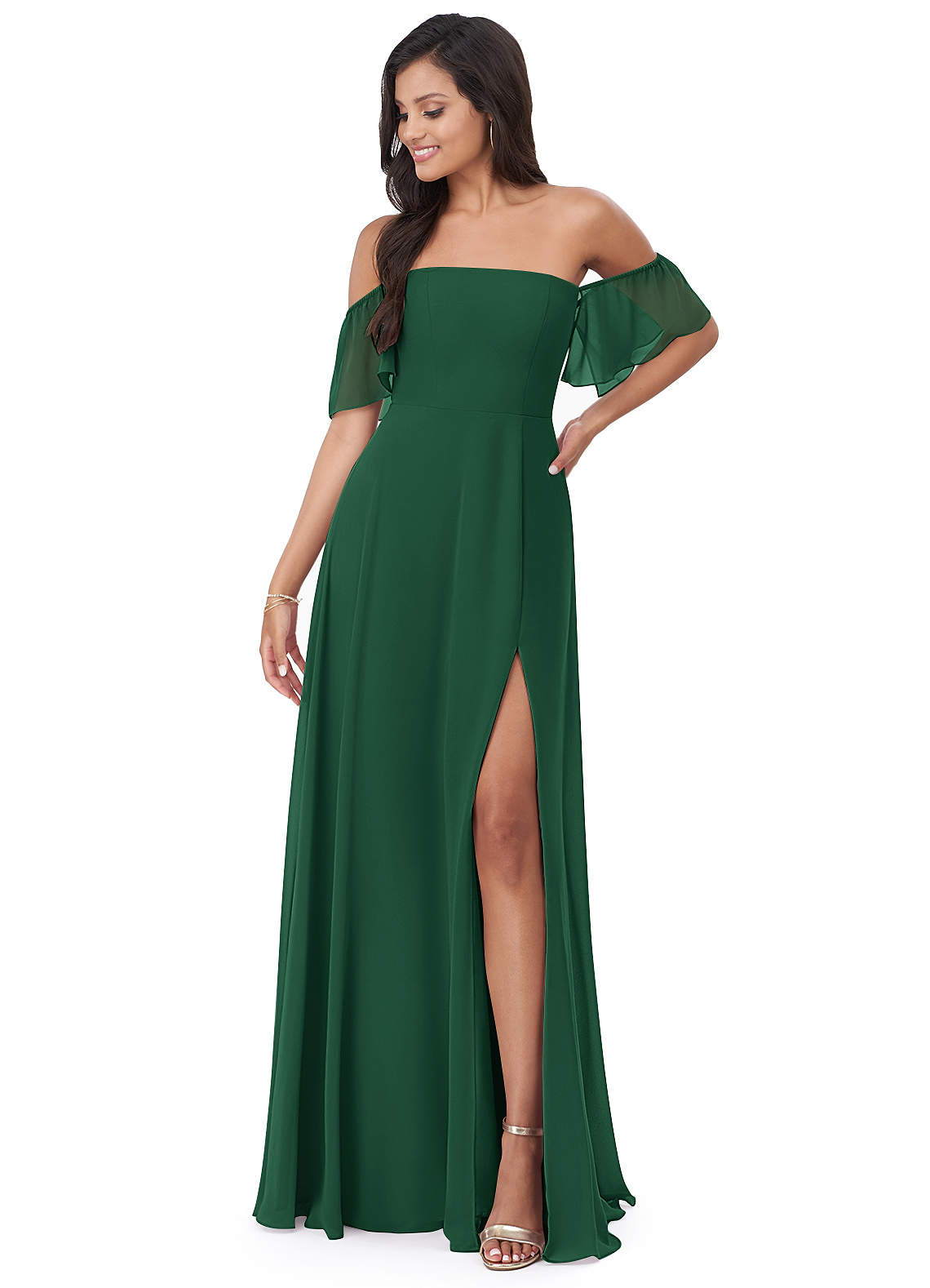 Dark Green Azazie Sue Bridesmaid Dresses | Azazie