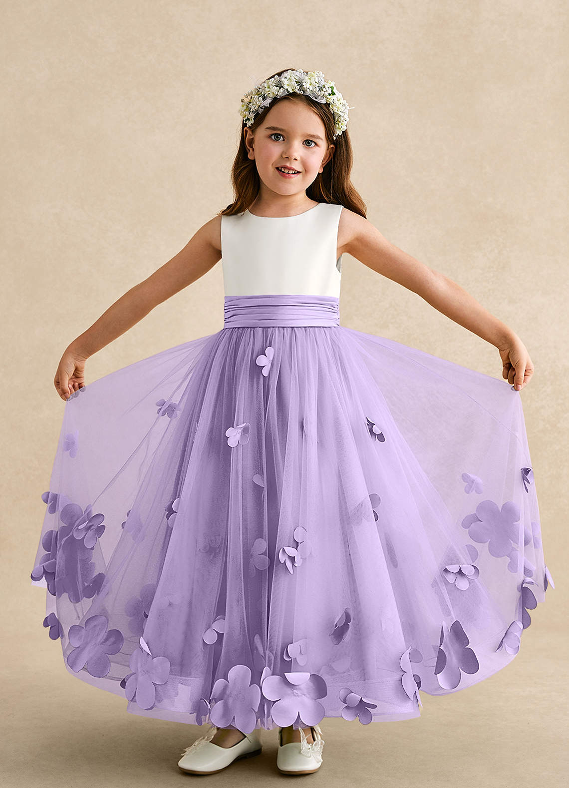 Tulle Purple Easter Dresses For Juniors Azazie A-Line/Princess Scoop Neck  Ankle-Length Tulle Flower