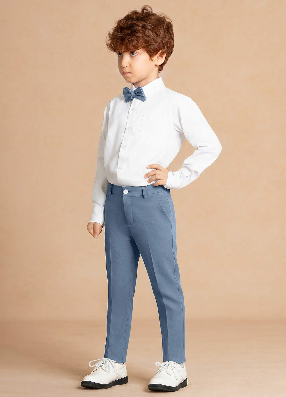 front Finn 더스티 블루 남자아이 바지