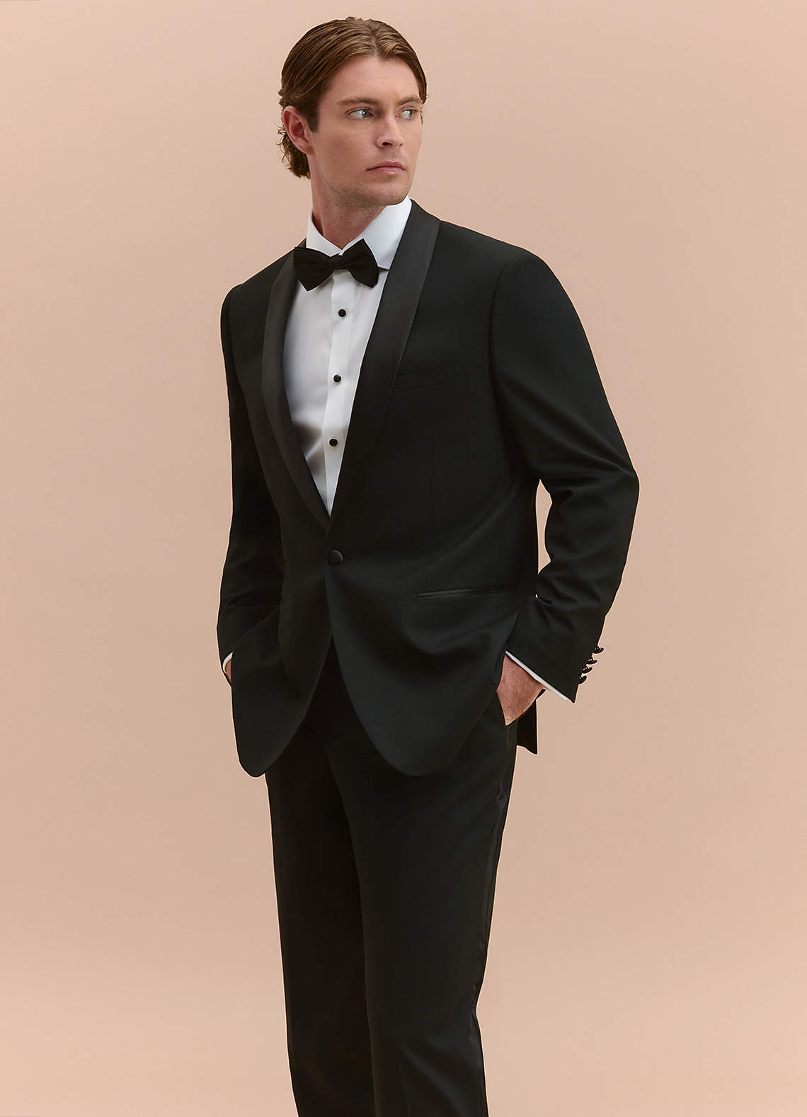 front Winston Black Shawl Lapel Tuxedos Jacket