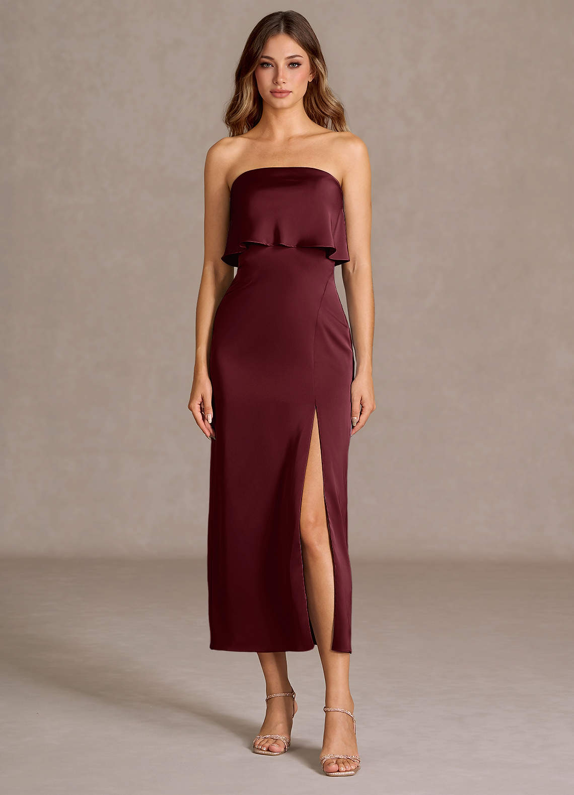 formal dress wine A Line V Neck Burgundy Beaded Prom Dresses, Wine Red V Neck Tulle Form   jbydress