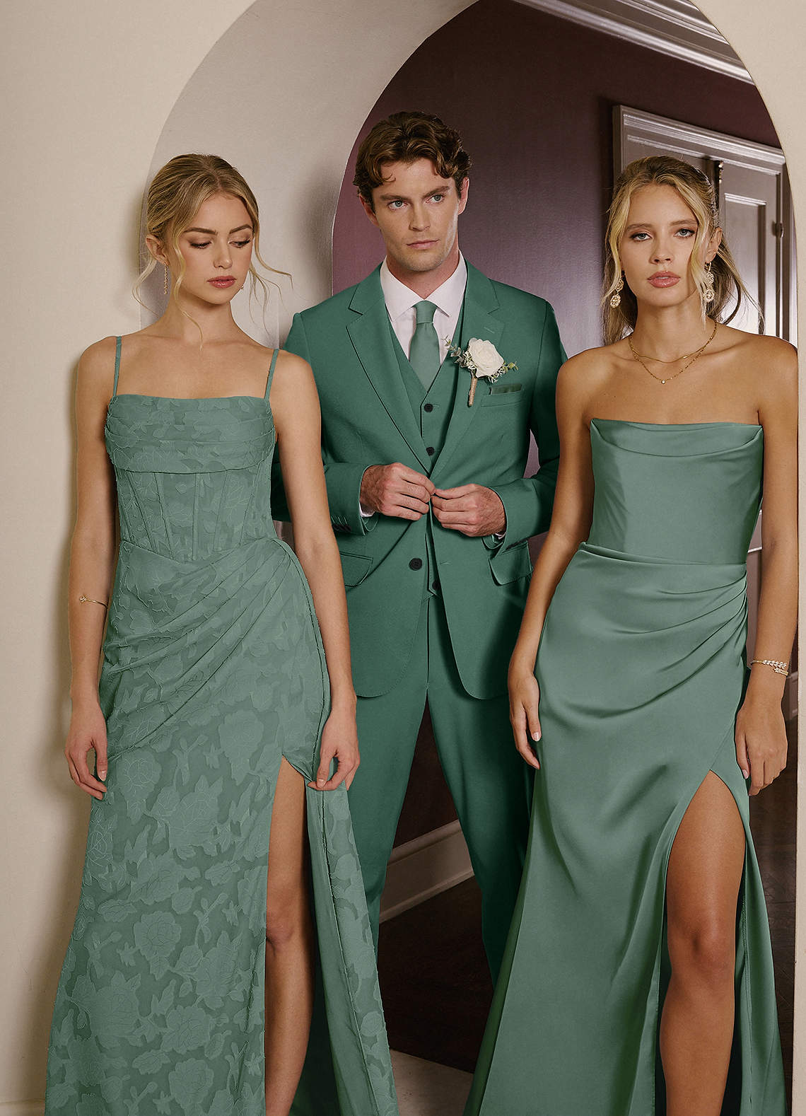 front James Eucalyptus Structured Stretch Suit