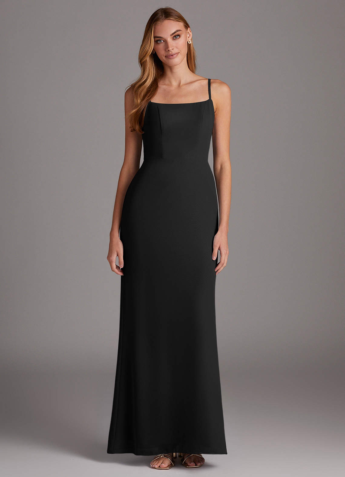 Azazie Tayla Ready to Ship Black Chiffon Bridesmaid Dresses | Azazie