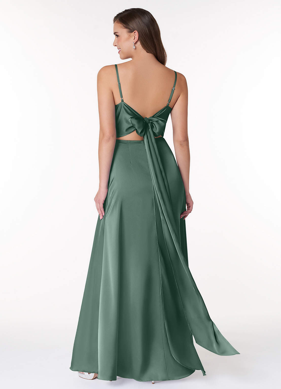 Eucalyptus Azazie Alexandria Stretch Satin Dress Bridesmaid Dresses