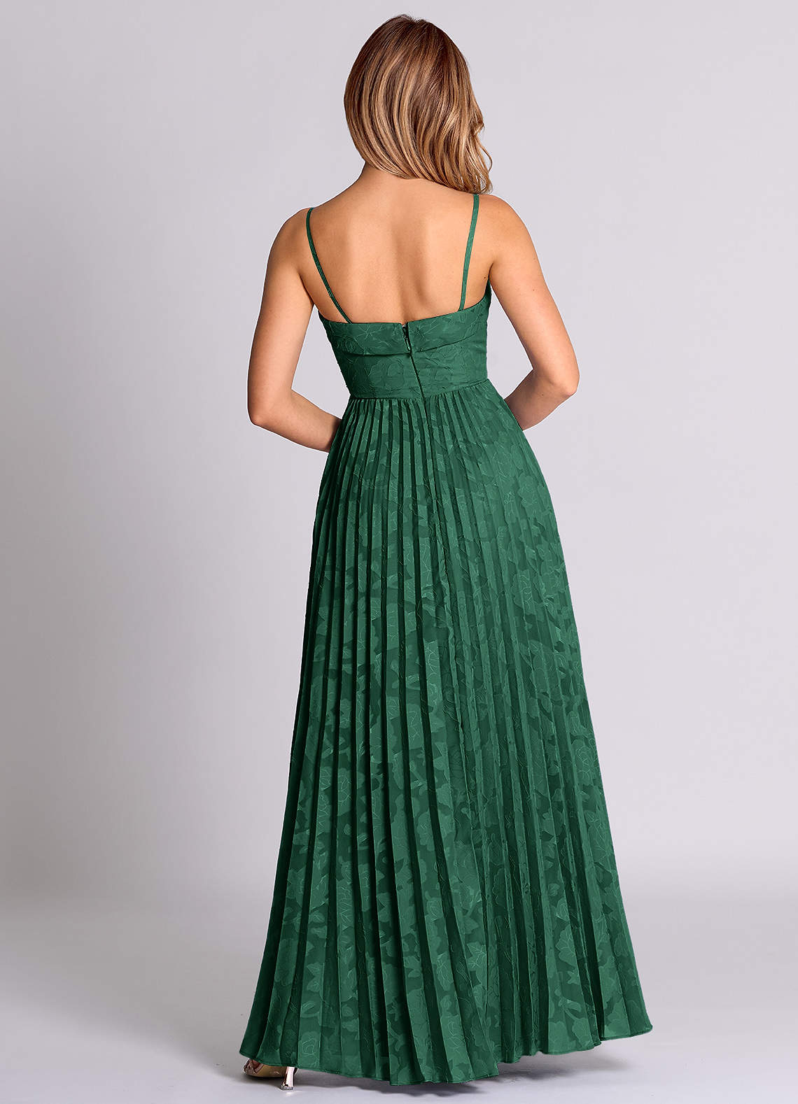 Azazie Mariana Dark Green Floral Burnout Bridesmaid Dresses | Azazie Azazie Mariana Dark Green Floral Burnout Bridesmaid Dresses | Azazie