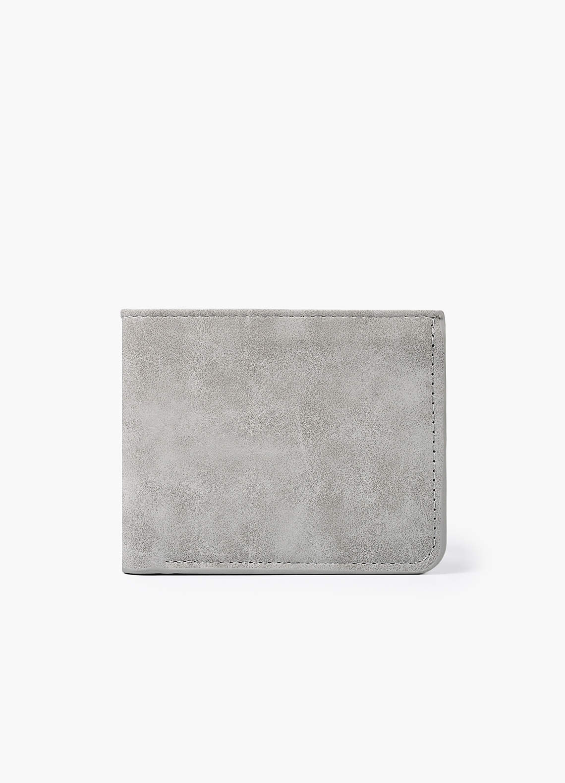 front Cartera plegable de cuero mate jaspeado para hombre