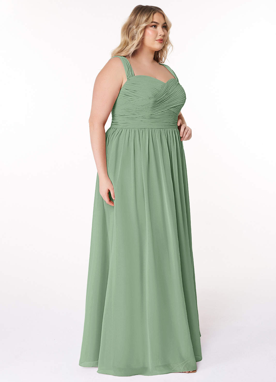 Azazie Zapheira Matcha Chiffon Bridesmaid Dresses | Azazie