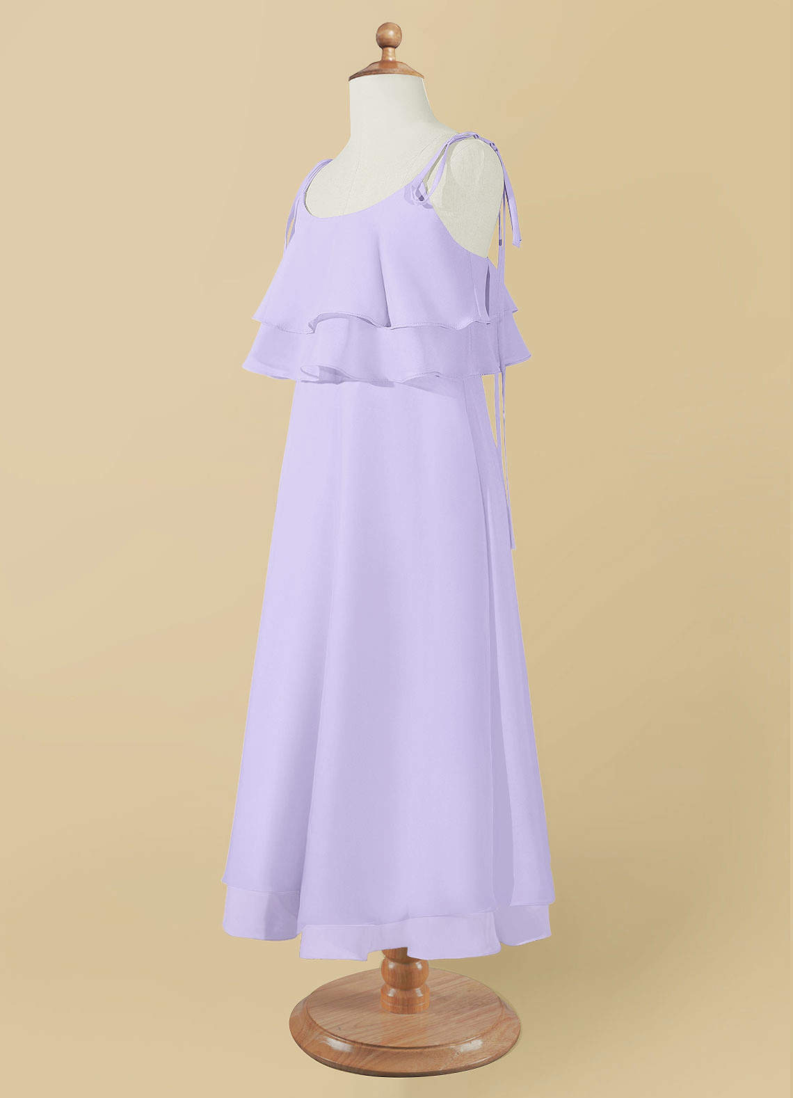 A-Line Prom Dresses Elegant Dress Wedding Guest Floor Length Sleeveless Spaghetti Strap Chiffon with Slit Appliques main image 0