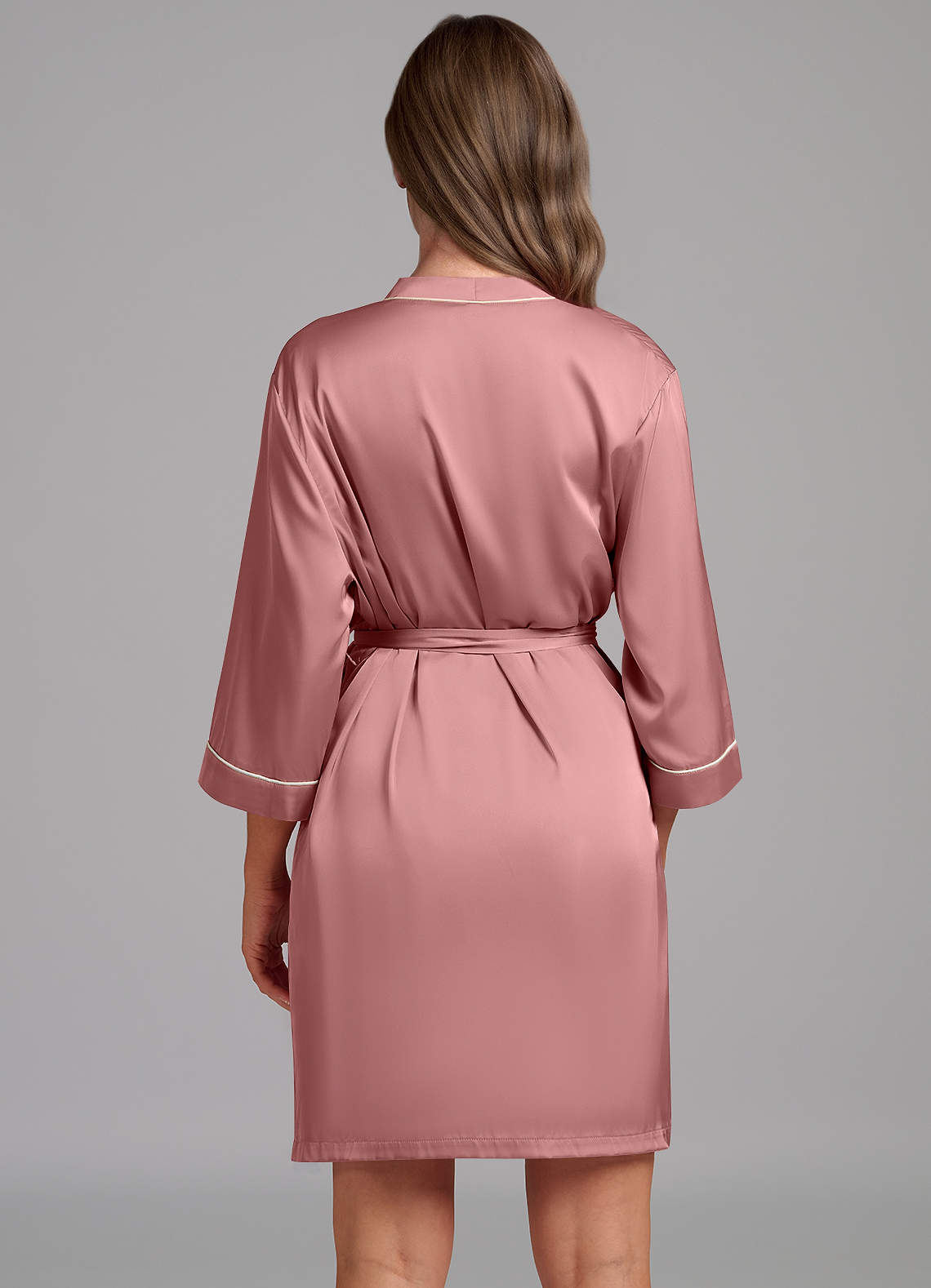 front Satin Piped Robe