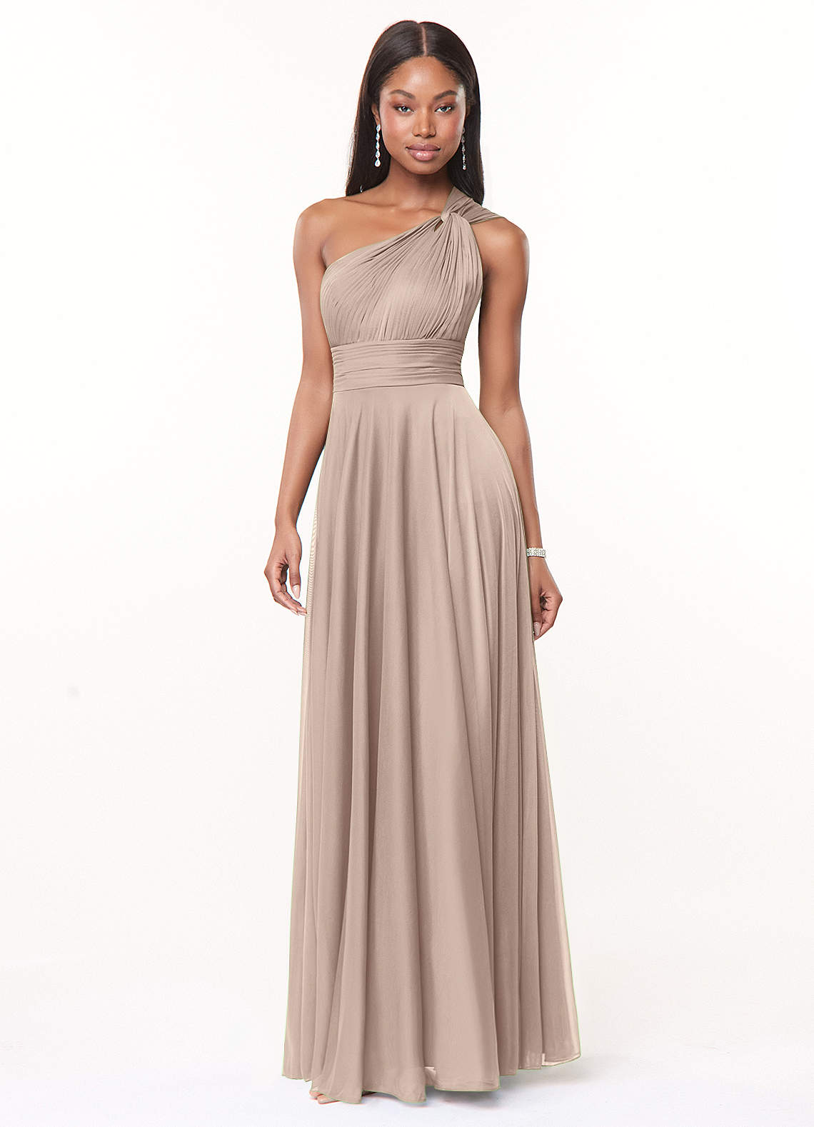 Azazie Charlize Taupe Bridesmaid Dresses | Azazie